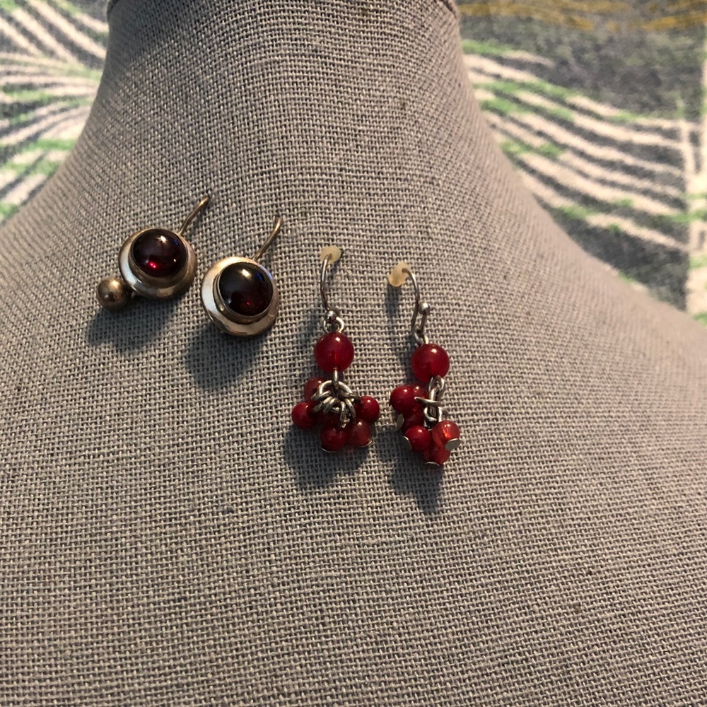 Burgundy Bargain Earring Set / 2 pairs